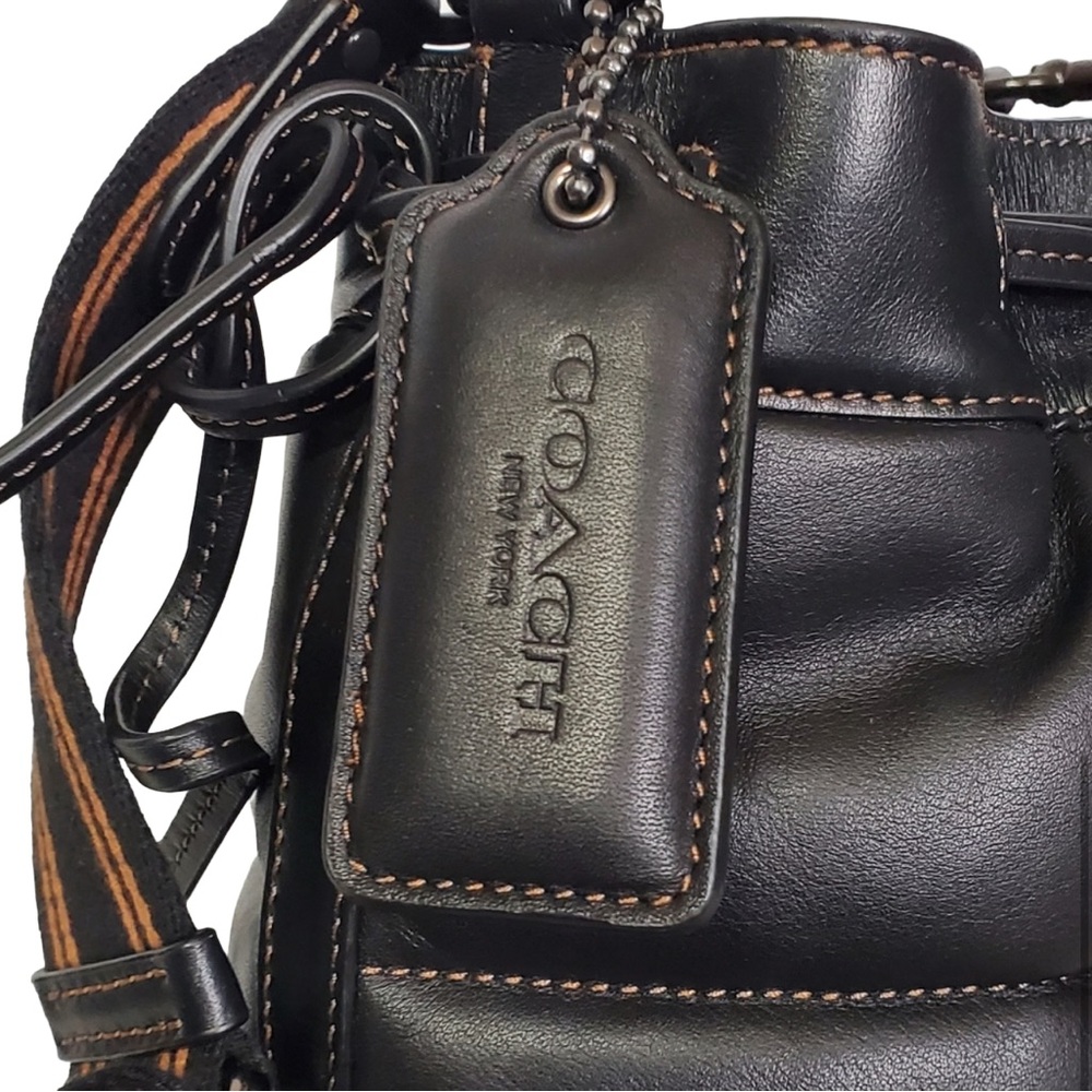 Coach *RARE Badge Field Quilted Leather Bucket Bag